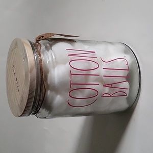 Rae Dunn COTTON BALLS jar